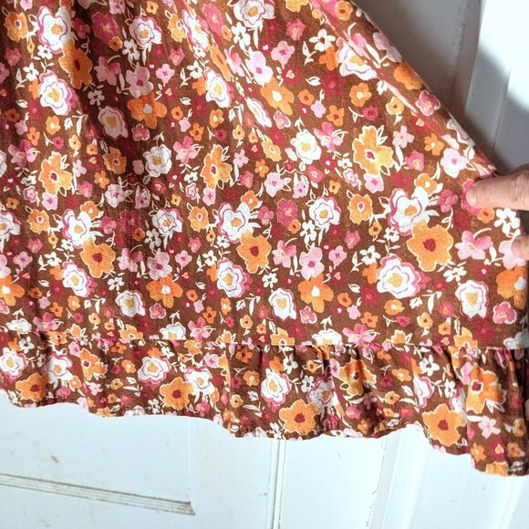 Lacausa Tiered Floral Maxi/Midi Berkeley Dress Size M/L - Picture 6 of 10